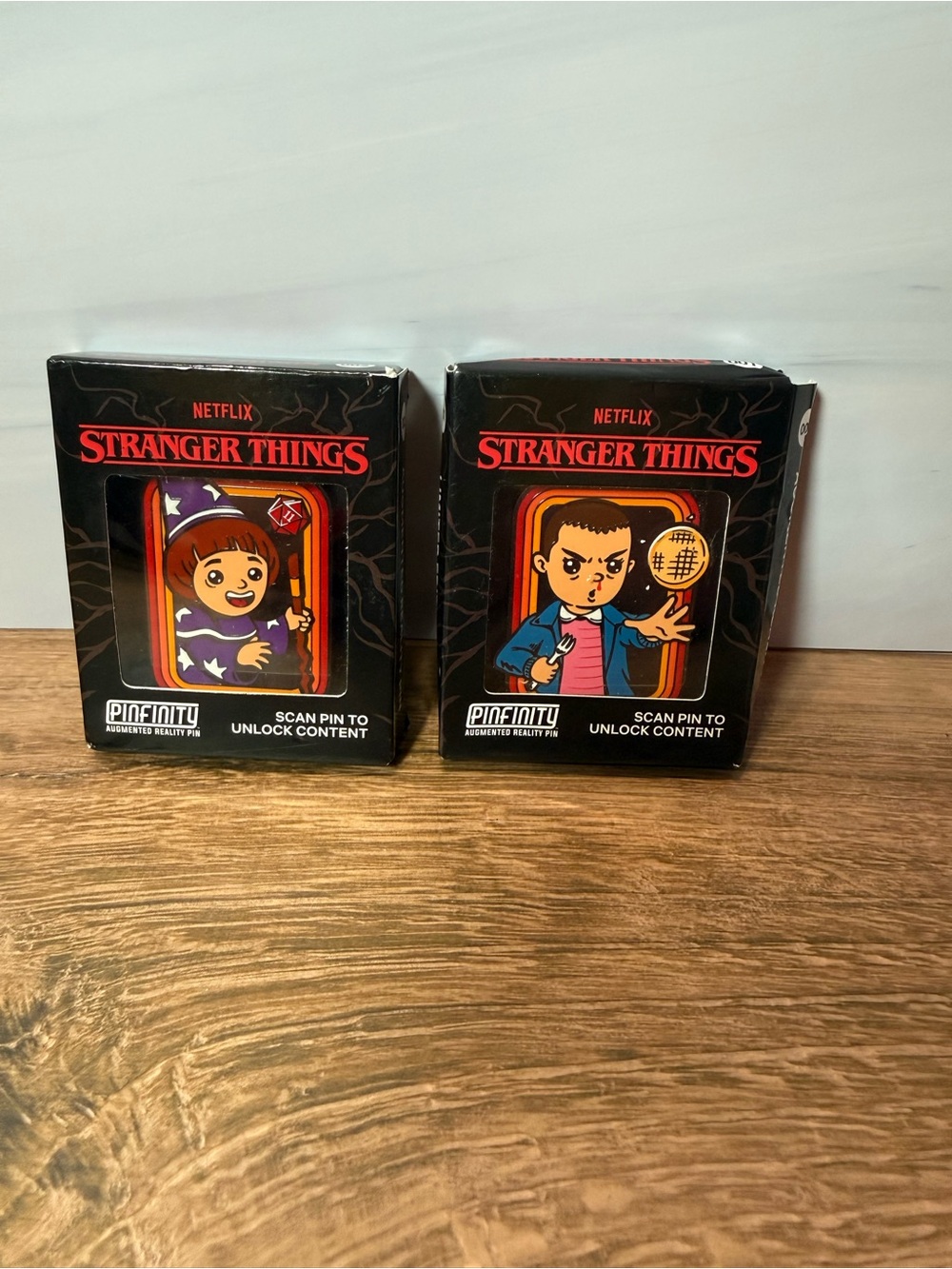 Netflix Stranger Things Pinfinity AR Enamel Pin Set Eleven Will